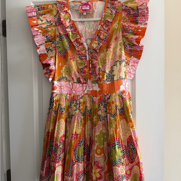 CeliaB Dresses & Skirts - CeliaB Multicolor Ruffled Dress